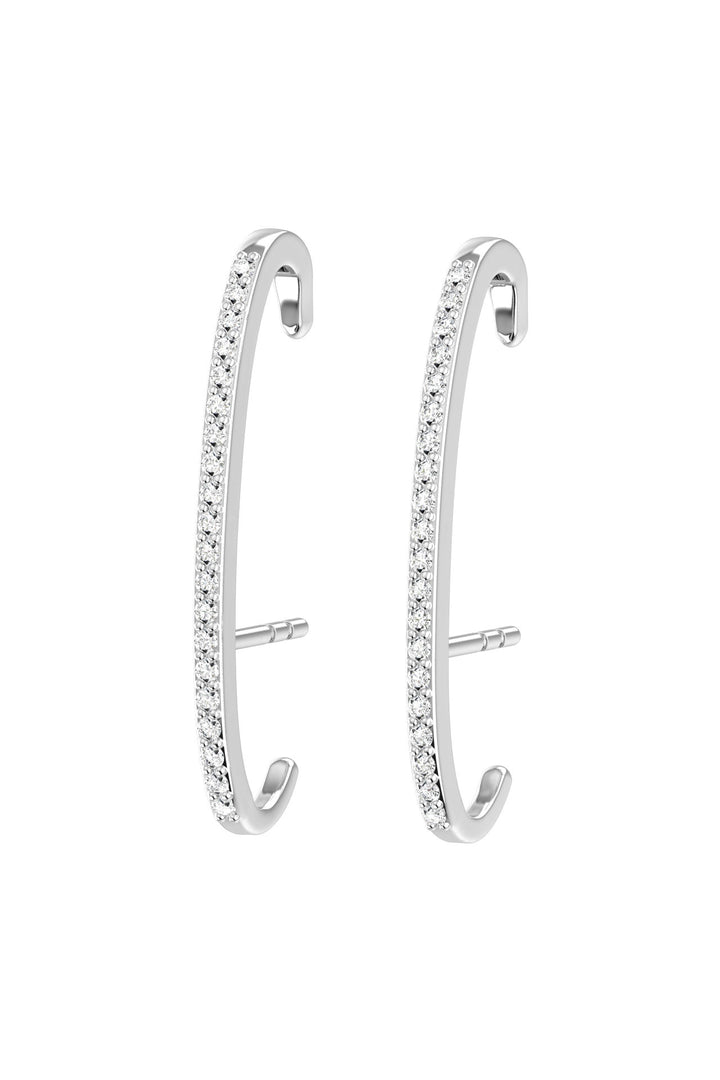 Honeymoon 18K White Gold Earring w. Lab-Grown Diamonds
