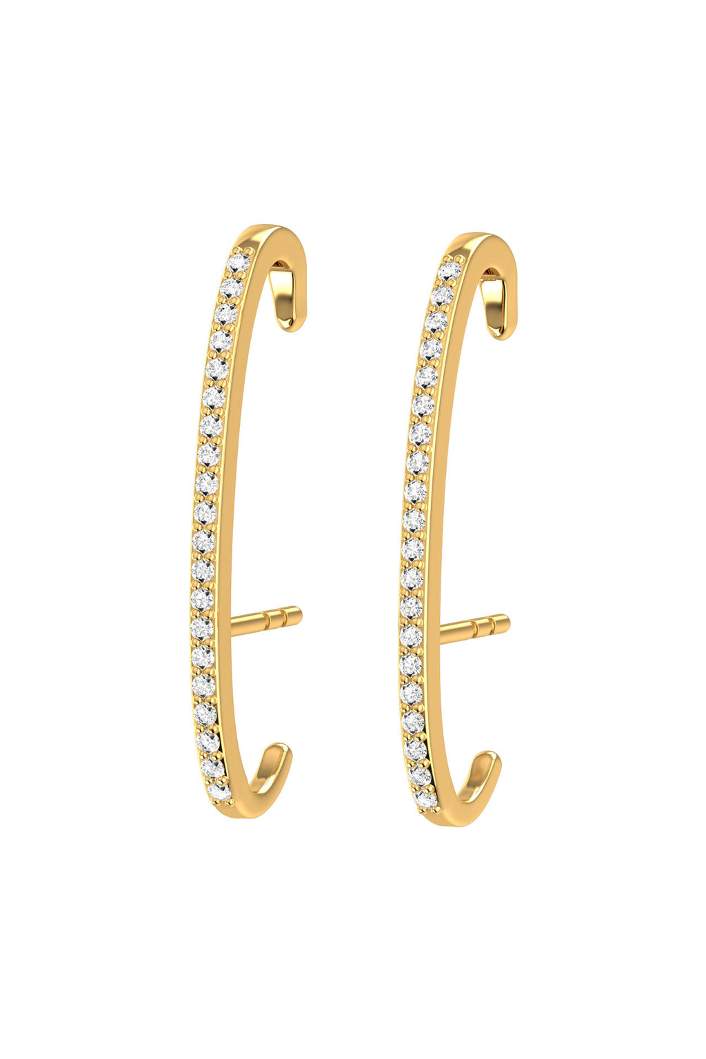 Honeymoon 18K Gold Earring w. Lab-Grown Diamonds