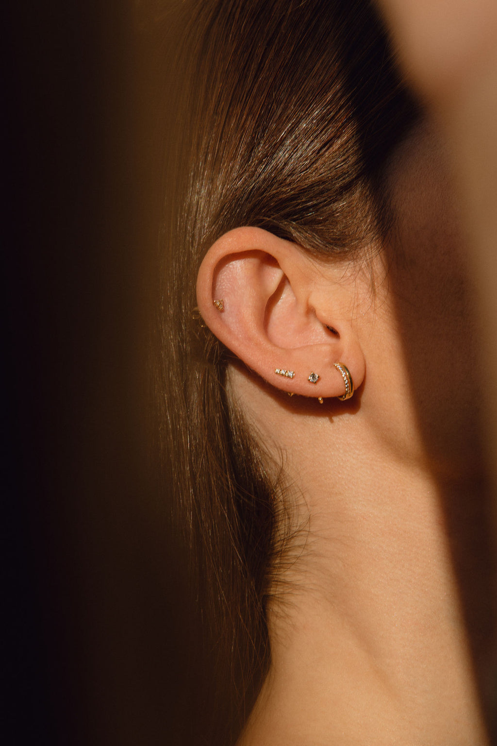 Hope 18K Gold Earring w. Lab-Grown Diamond