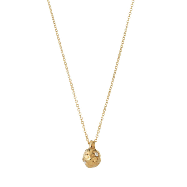 Lula Nugget Gold Plated Necklace w. Sapphires