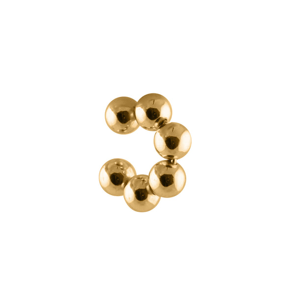 Bubble 18K Gold Plated Chunky Ear Cuff