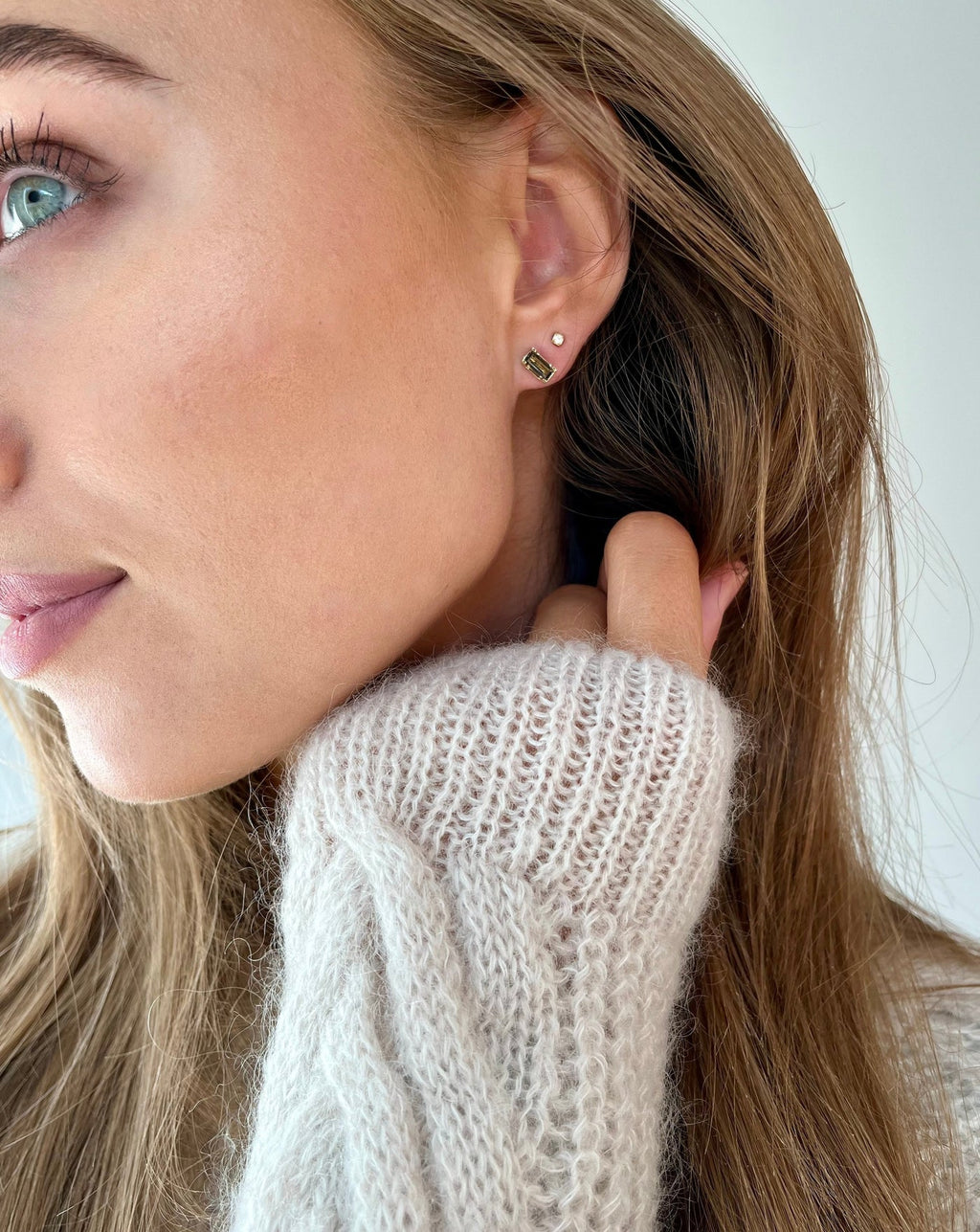 Nord Purity 18K Whitegold Stud w. Quartz & Diamond