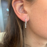 Conscious Two Drop 18K Gold, Rosegold or Whitegold Earrings w. Diamonds