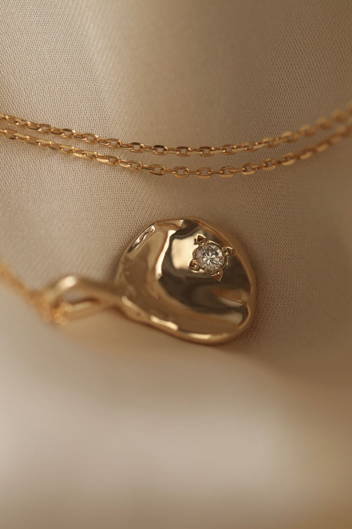 Clara Goldkette aus 9K oder 18K I Diamant I Weiß