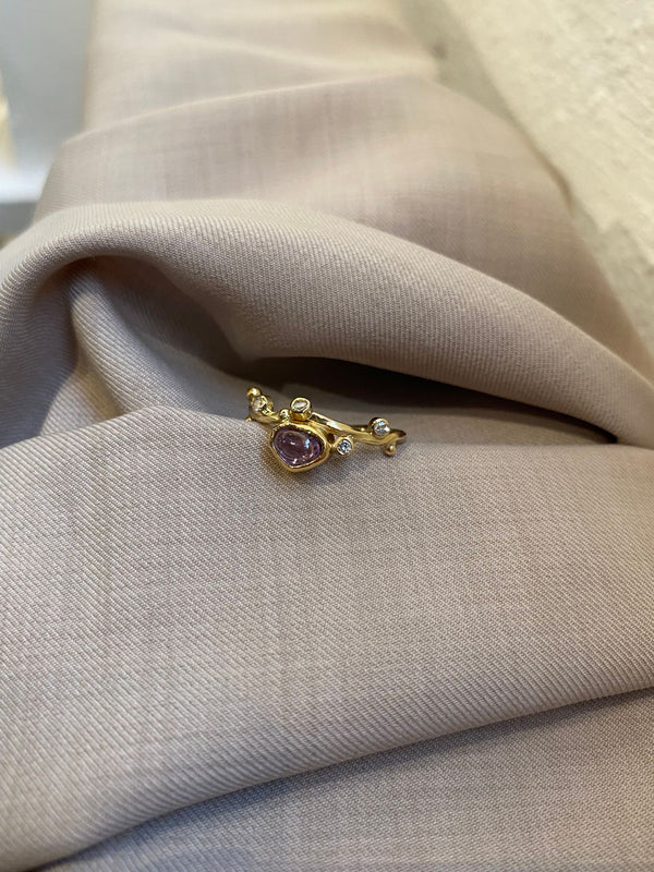 SOLD OUT Love Seafire II 18K & 22K Gold Ring w. Sapphire