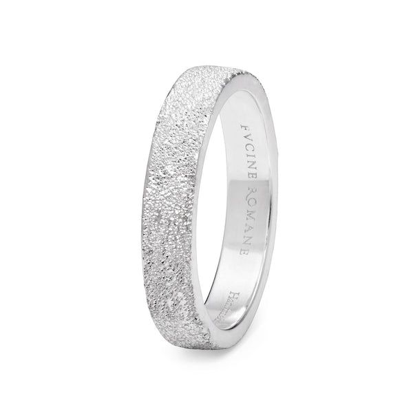 Fucine Romane | Square-Section Diamond Cut Silver Ring