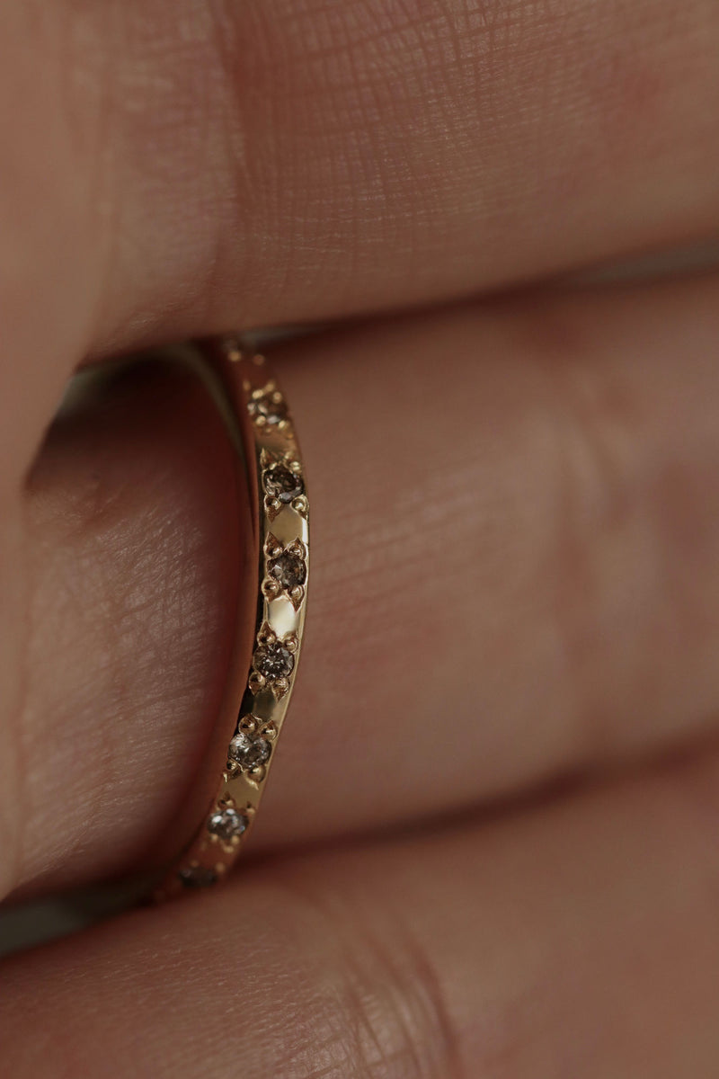 Sienna 18K Gold Ring w. Diamonds