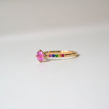 SOLD OUT Monara Rosa 18K Gold Ring w. Sapphires