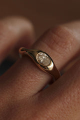 Isabel 18K Gold Ring w. Champagne Diamond