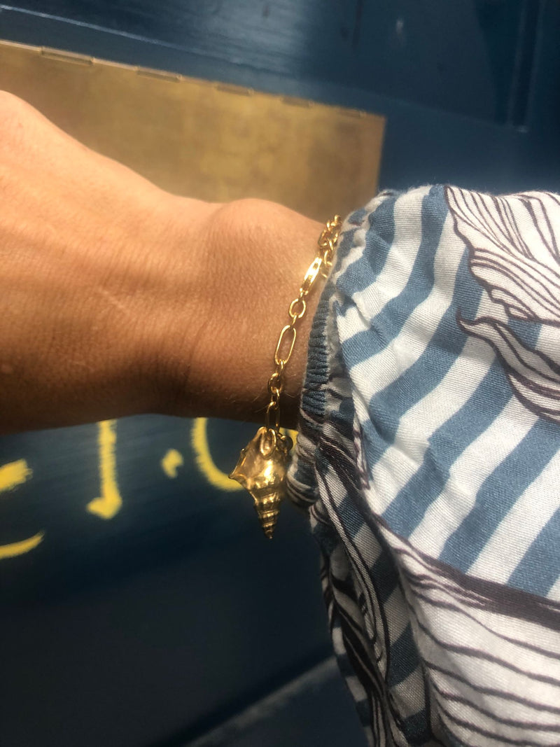 Seashell Anklet & Bracelet Gold Plated