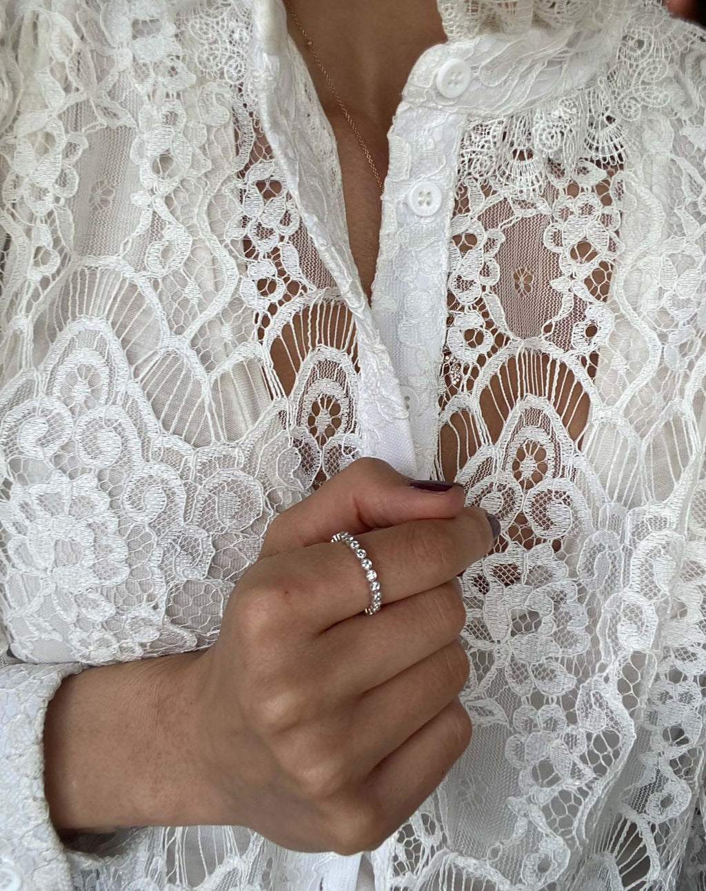 Signature Eternity 18K Gold, Rosegold or Whitegold Ring w. Diamonds