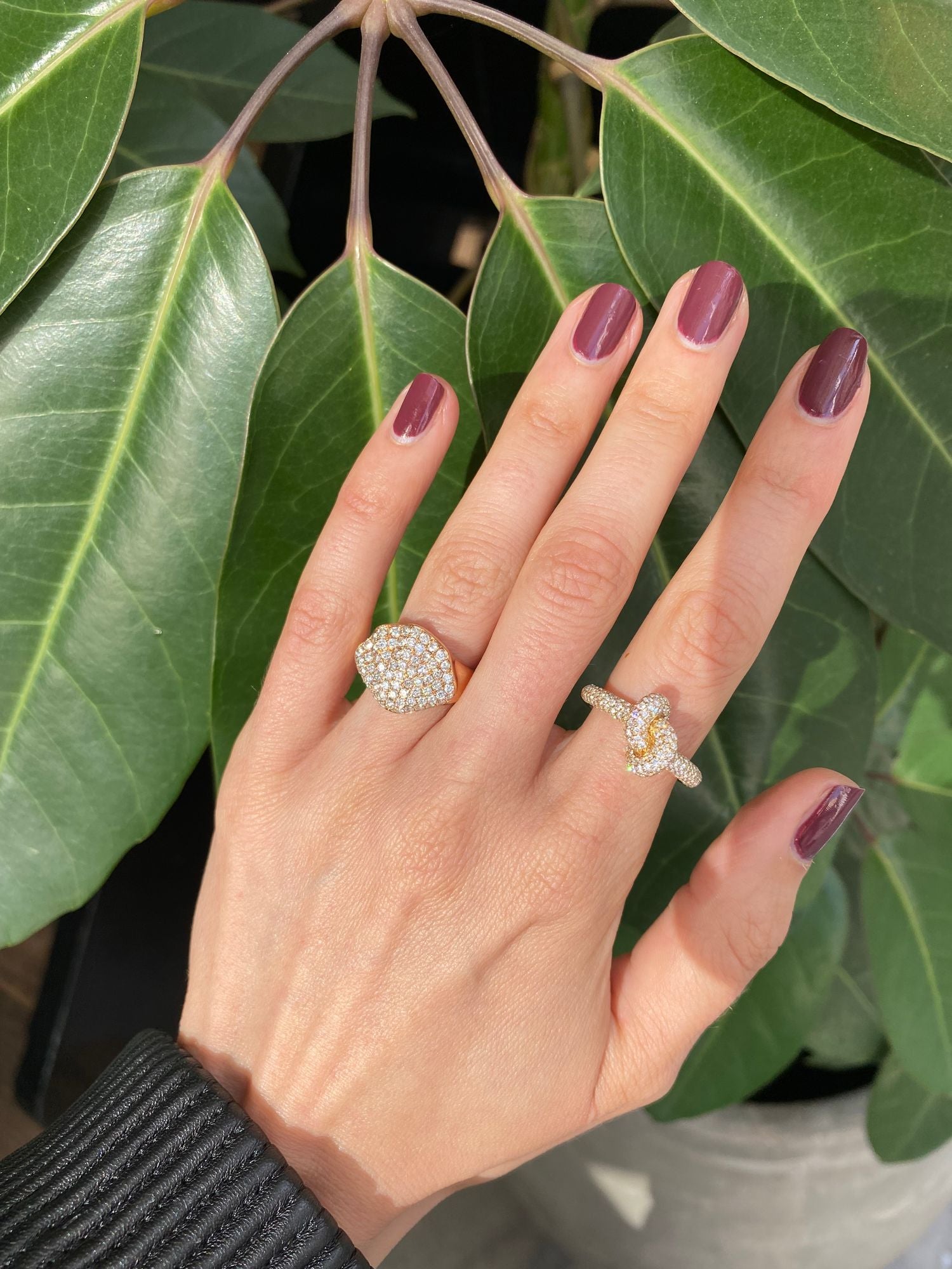 Seashell Dream 18K Gold, Rosegold or Whitegold Ring w. Diamonds