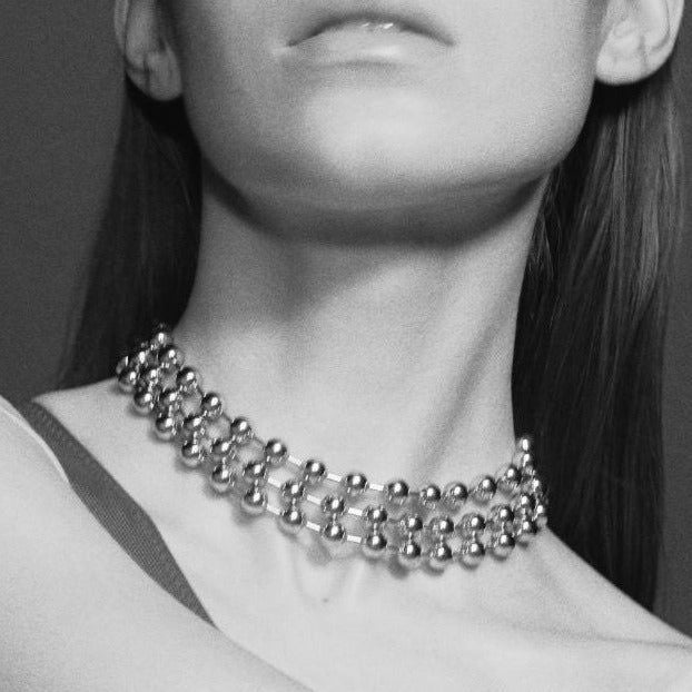 Champagne Triple Choker Silver