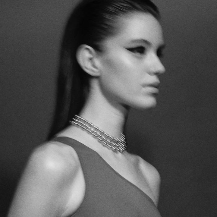 Champagne Triple Choker Silver