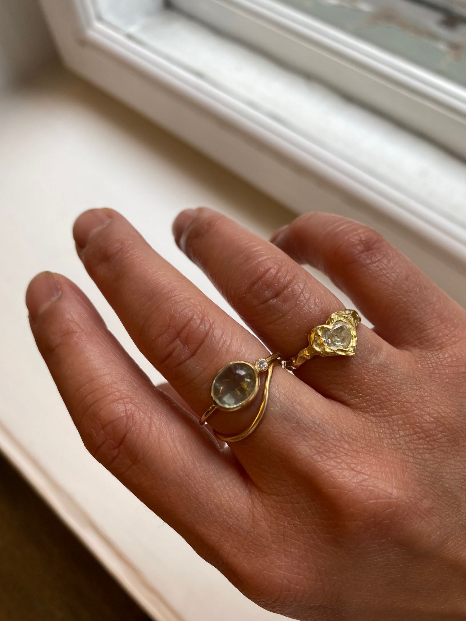 Schlichter farbiger Ring I Grün