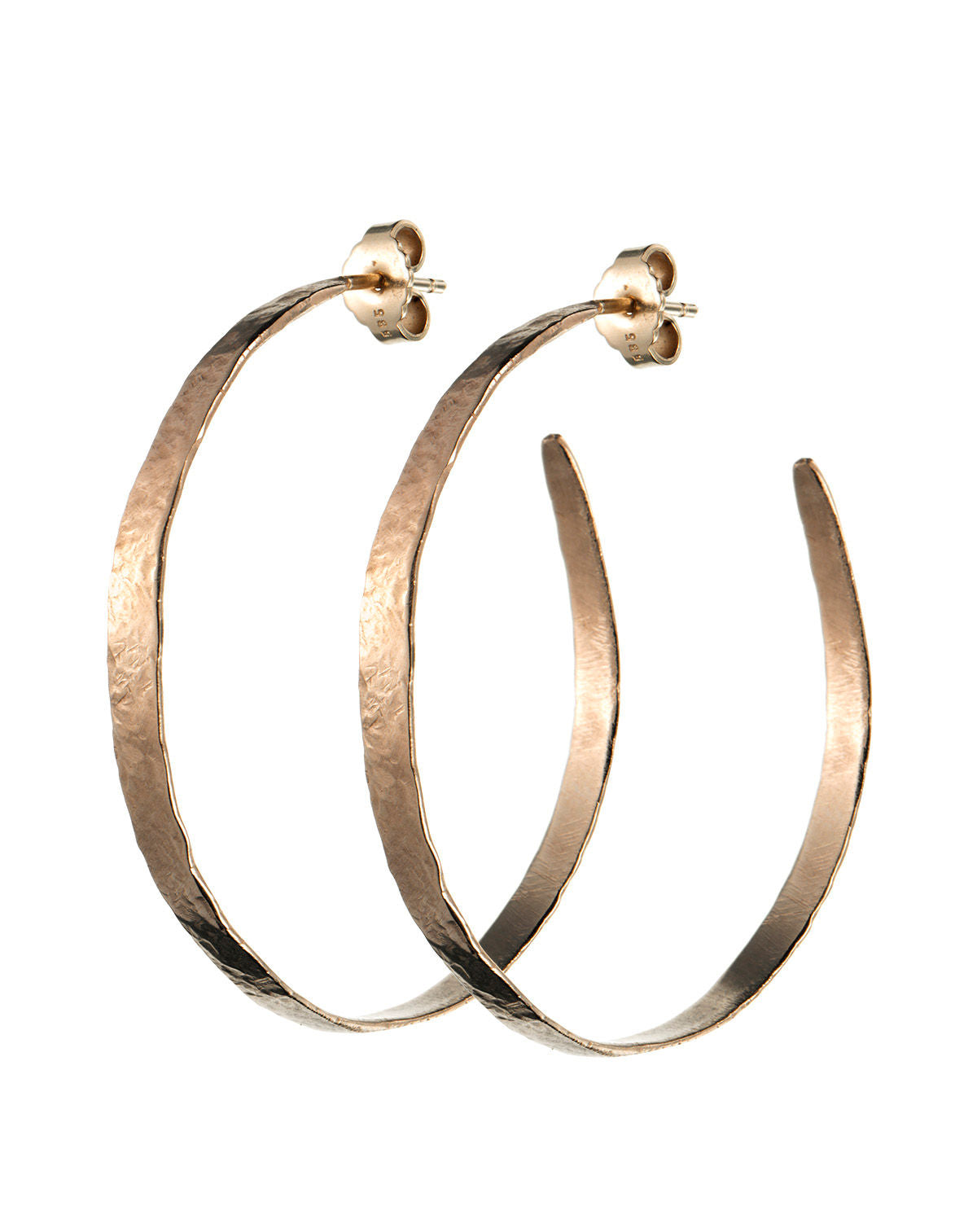 Blade 14K Gold Hoops