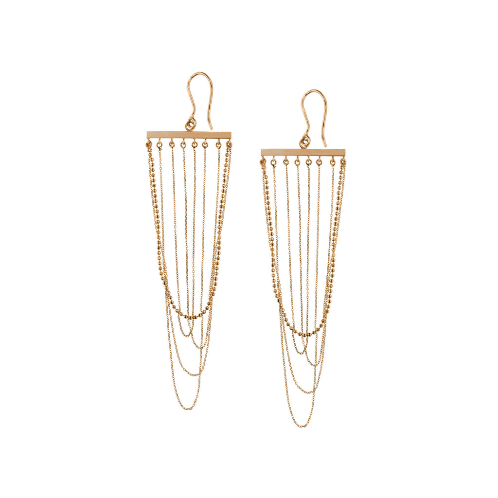Chandelier 14K Gold Earrings