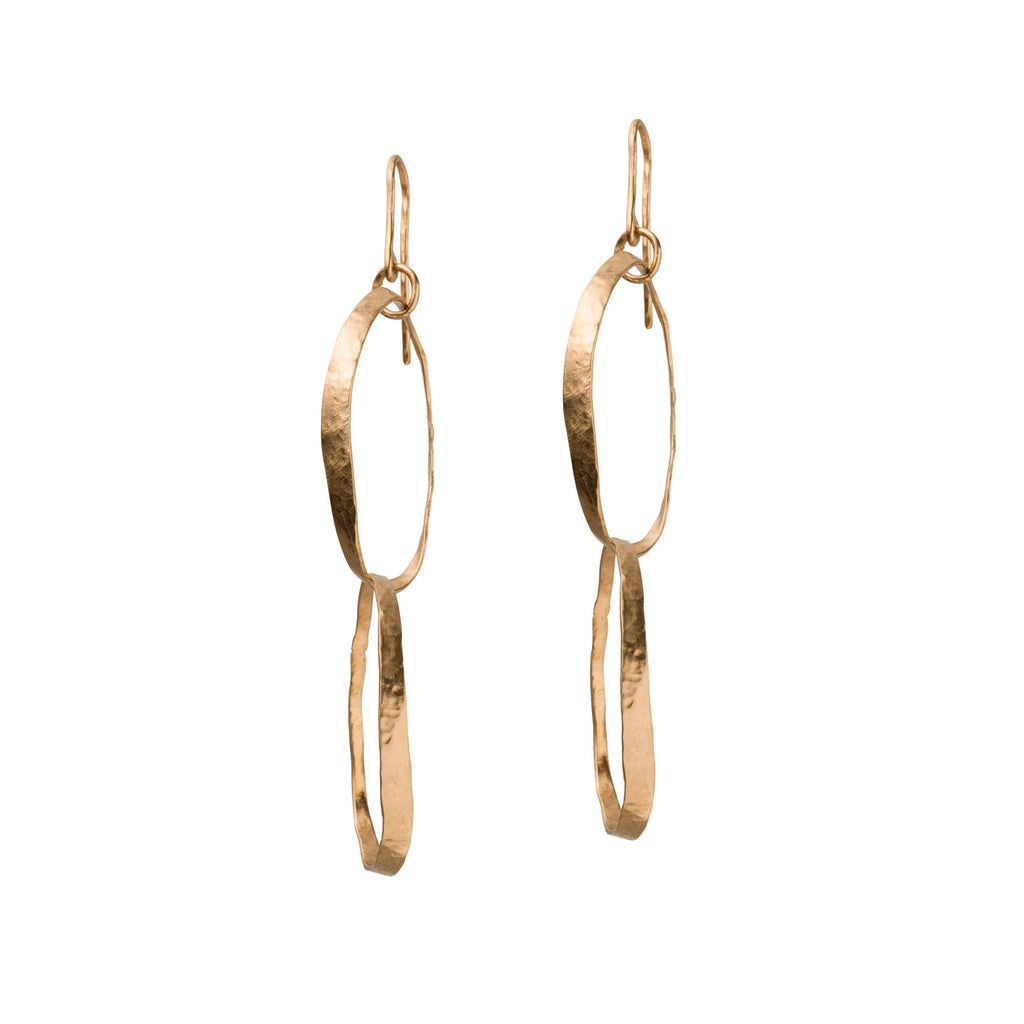 Double Eclipse 14K Gold Earrings