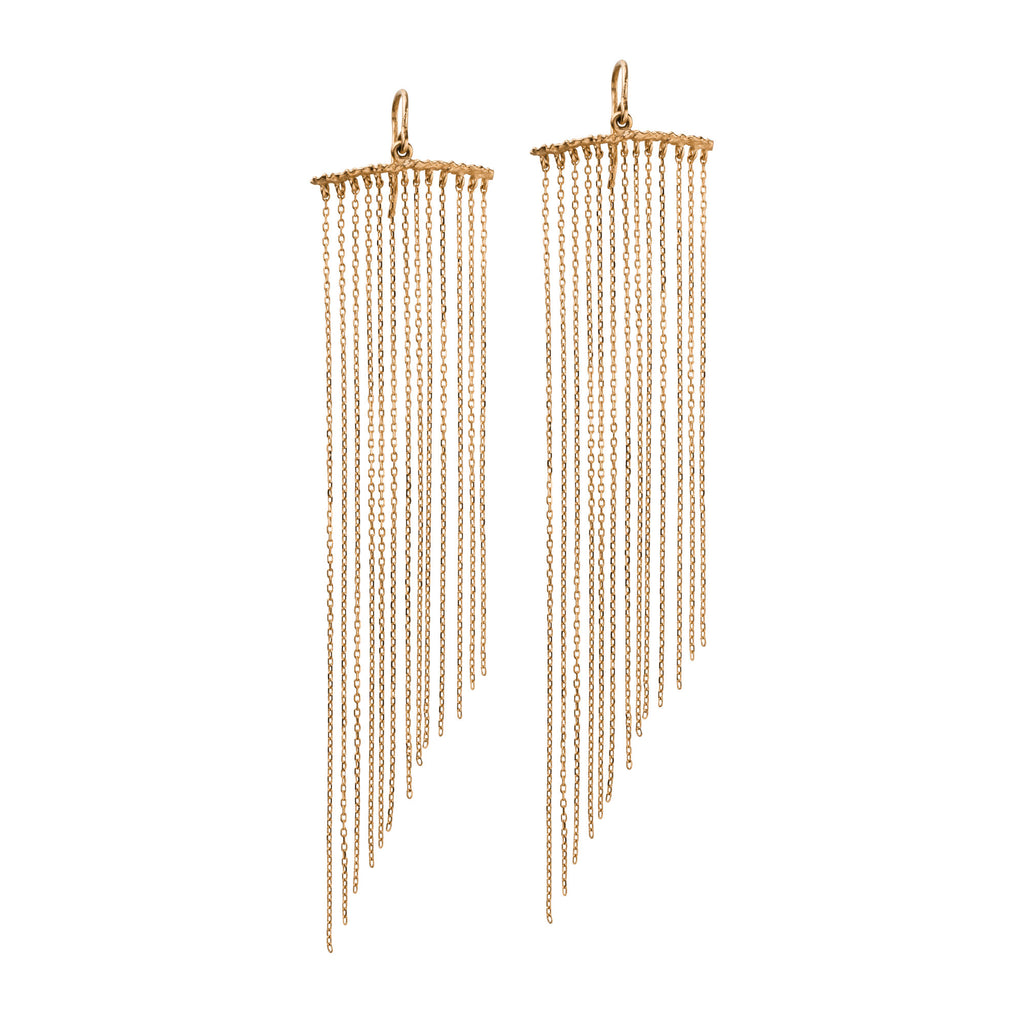 Fringe 14K Gold Earrings