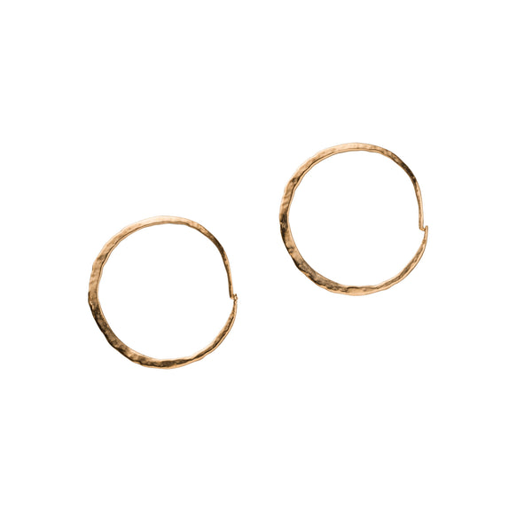 Oblate 14K Gold Hoops