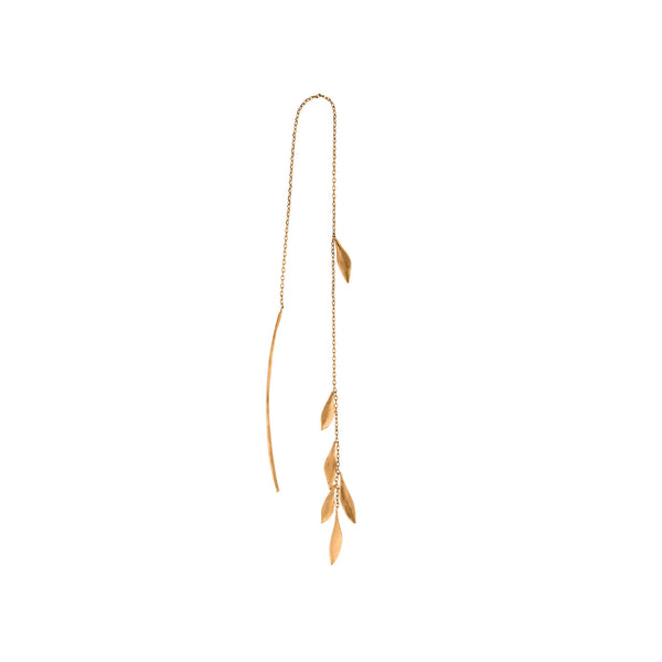 Small Leaves 14K Gold Earrings