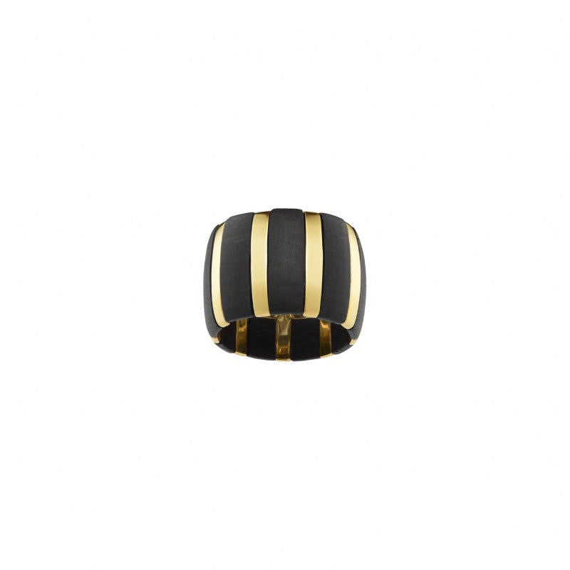 Isadora Striped 18K Gold Ring