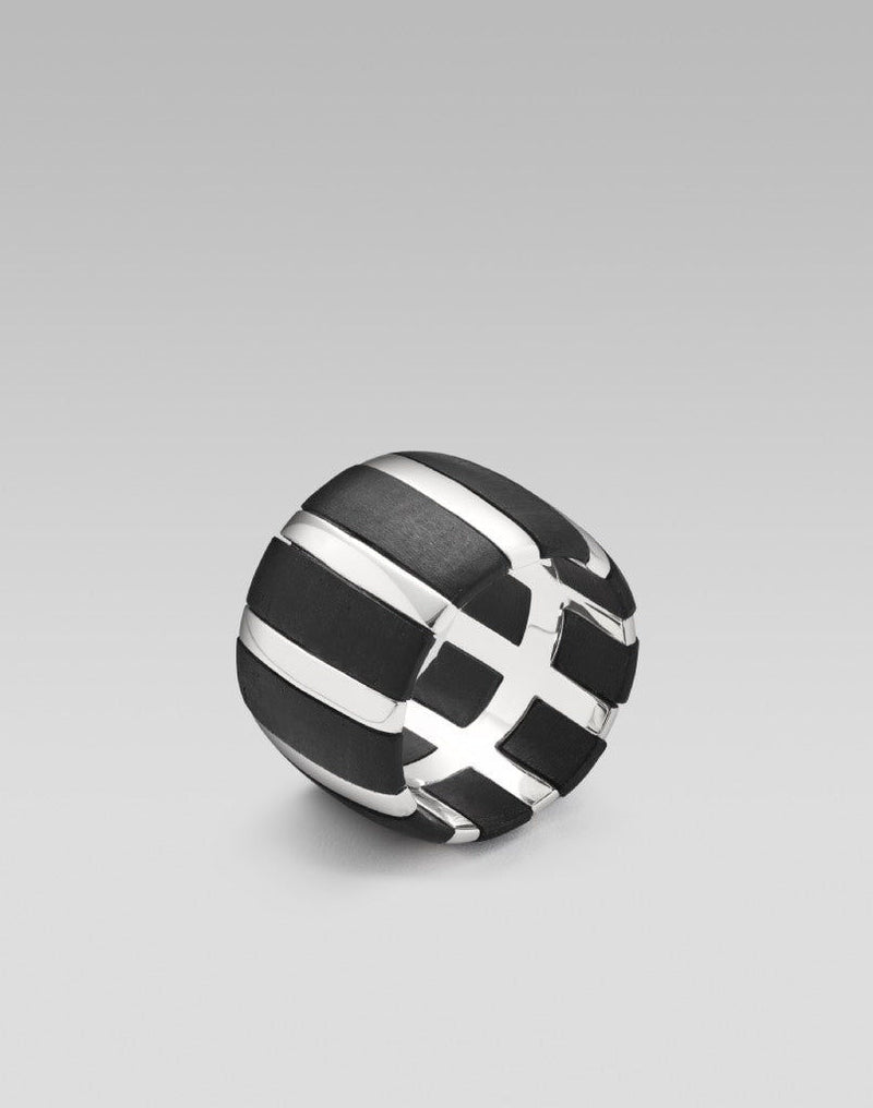 Isadora Striped Silberring