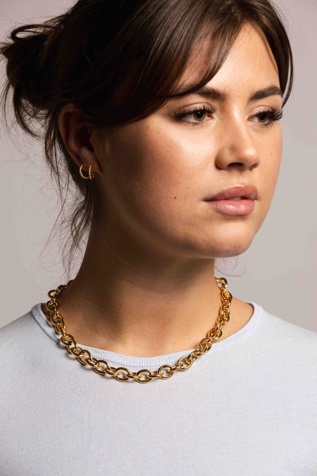 IX Luca 22K Gold Plated Necklace