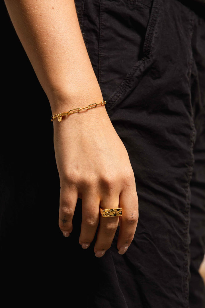 IX Alpha 22K Gold Plated Bracelet