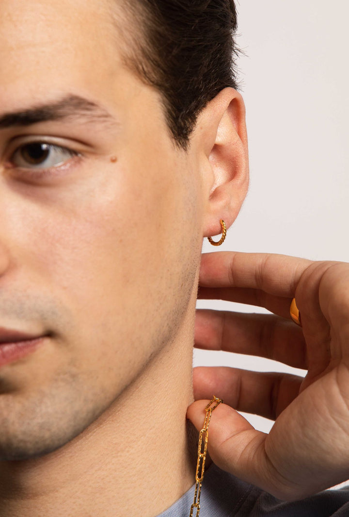 IX Frej 22K Gold Plated Hoop