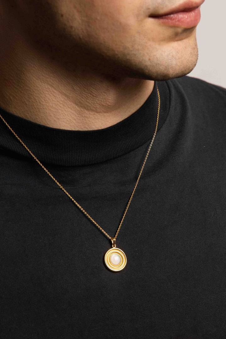 IX Anker 22K Gold Plated Pendant w. Moonstone