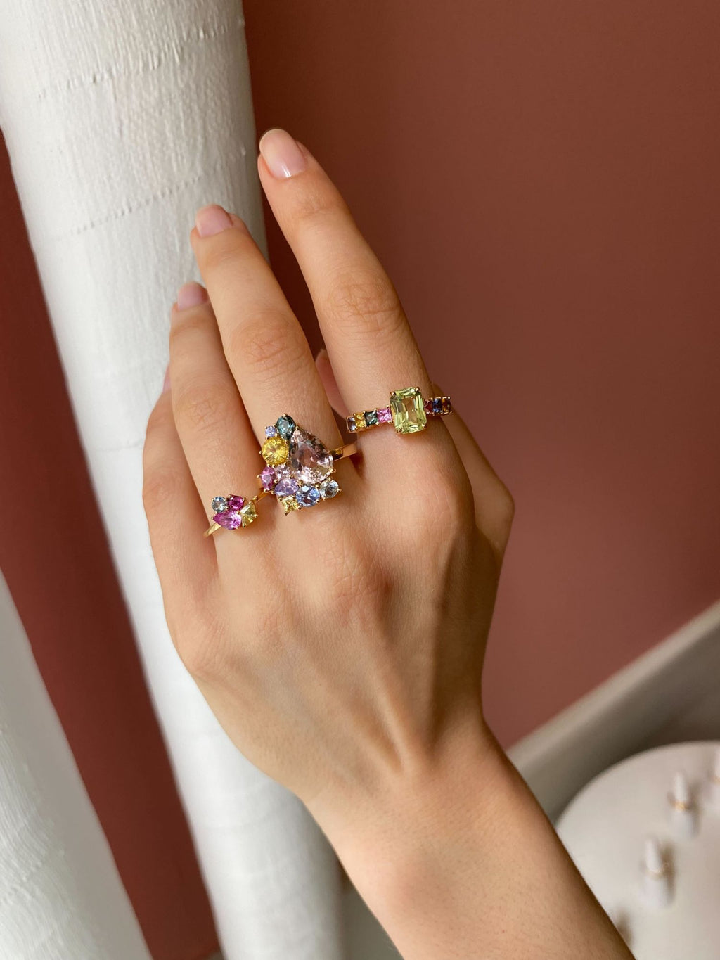 SOLD OUT Monara Mala 18K Gold Ring w. Sapphires