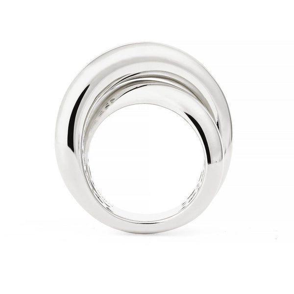 Infinity Loop Stor 18K Hvidguld Ring