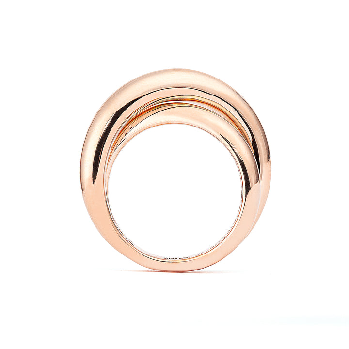 Infinity Loop Plain Mellem 18K Rosaguld Ring