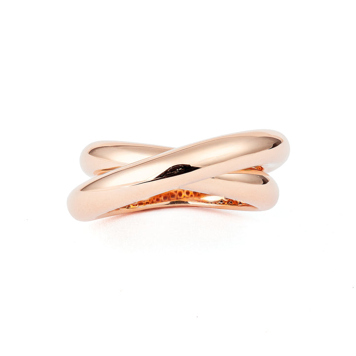 Infinity Loop Plain Mellem 18K Rosaguld Ring