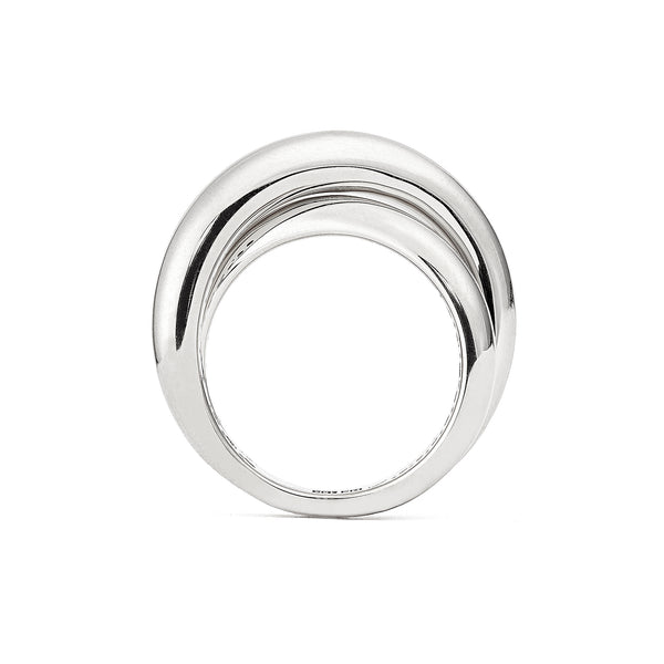 Infinity Loop schlichter mittelgroßer Ring aus 18K Weißgold