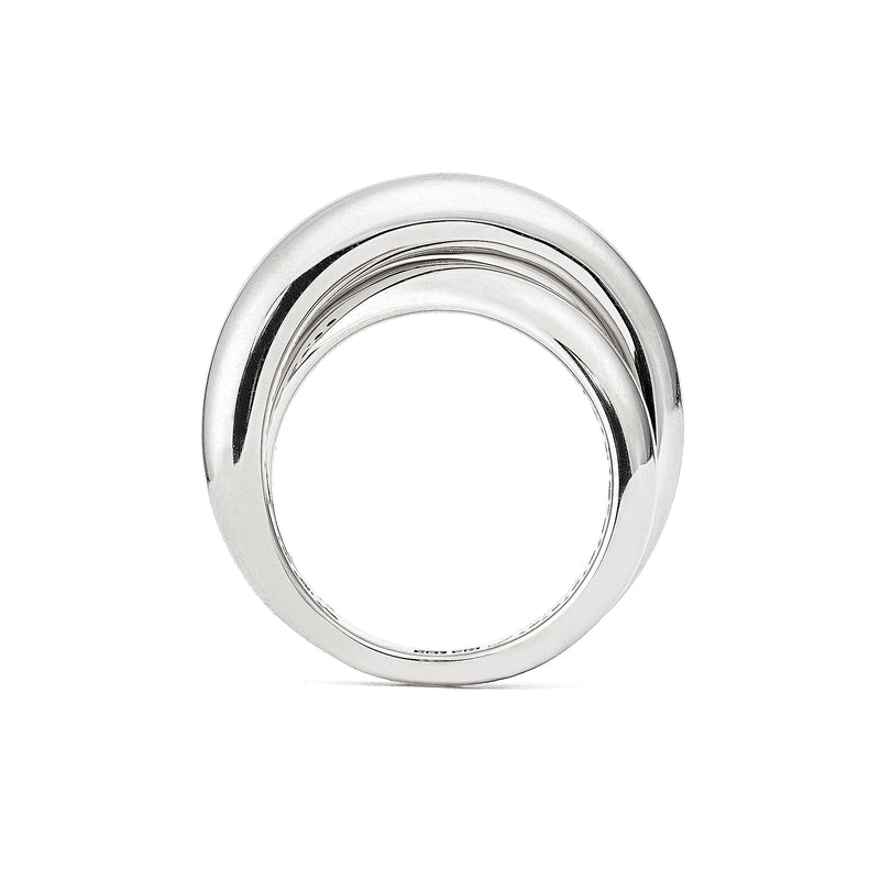 Infinity Loop Plain Mellem 18K Hvidguld Ring