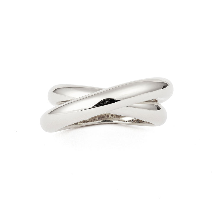 Infinity Loop Plain Mellem 18K Hvidguld Ring
