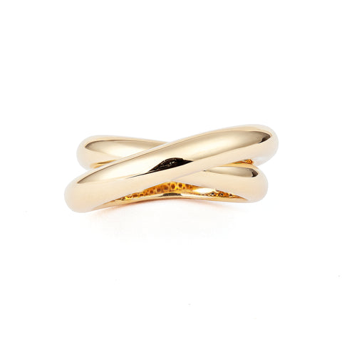 Engelbert Infinity Loop Plain Mid Size 18K Gold Ring The Jewellery Room