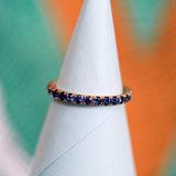 Candy Eternity Rose 18K Rosegold Ring w. Sapphires