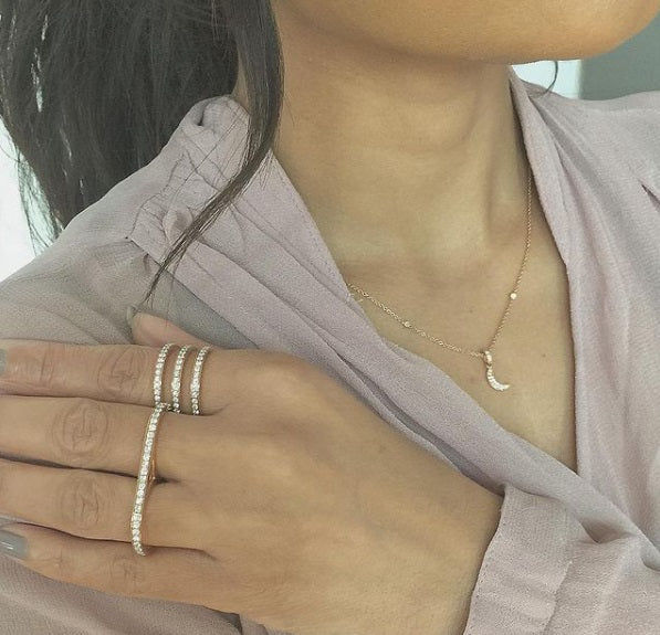 Universe 18K Gold, Rosegold or Whitegold Necklace w. Diamonds