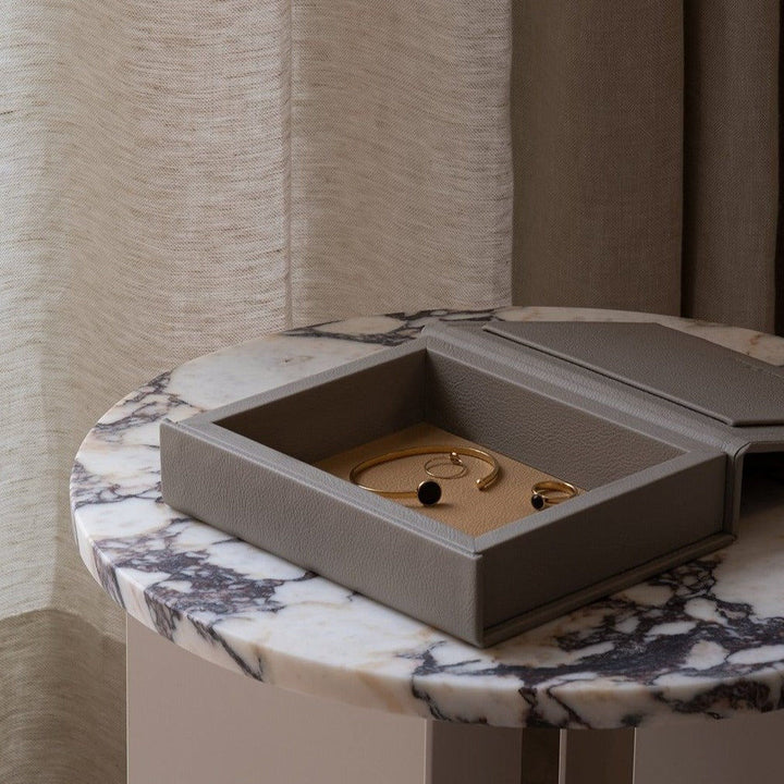 Oyster Leather Jewellery Box, Small