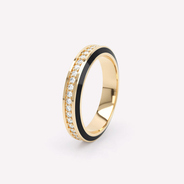 Eternity Sort 4mm 18K Guld Ring m. Lab-Grown Diamanter
