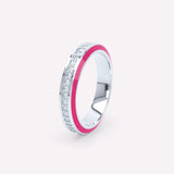 Eternity Pink 4mm 18K Whitegold Ring w. Lab-Grown Diamonds
