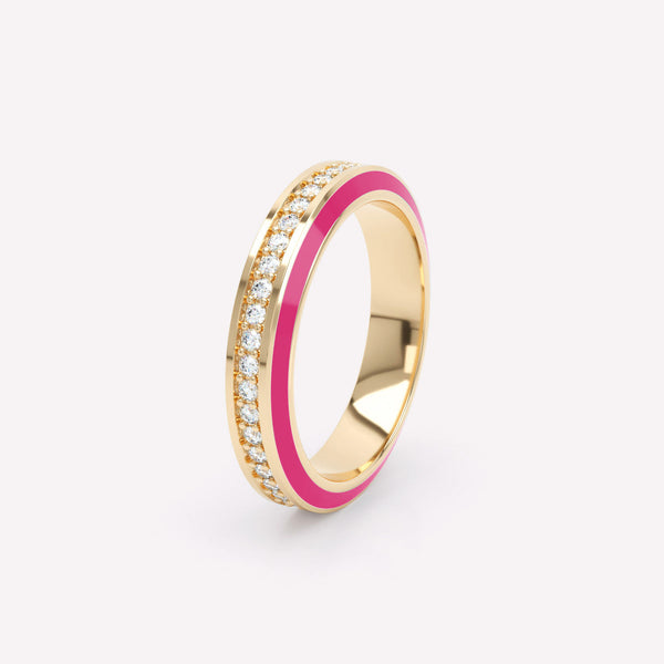 Eternity Ring I Rosa I 4mm I 18K Gelbgold I Labor-Diamanten