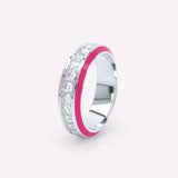 Eternity Pink 6mm 18K Whitegold Ring w. Lab-Grown Diamonds