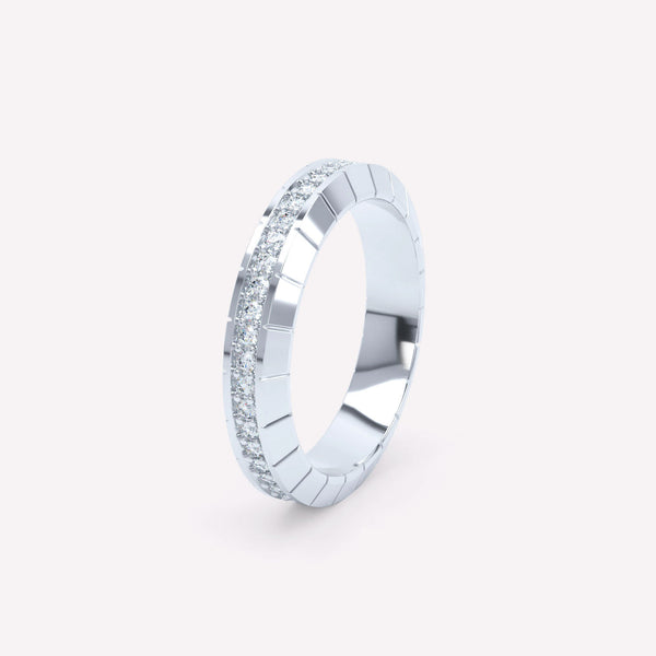 Eternity 4mm 18K Whitegold Ring w. Lab-Grown Diamonds