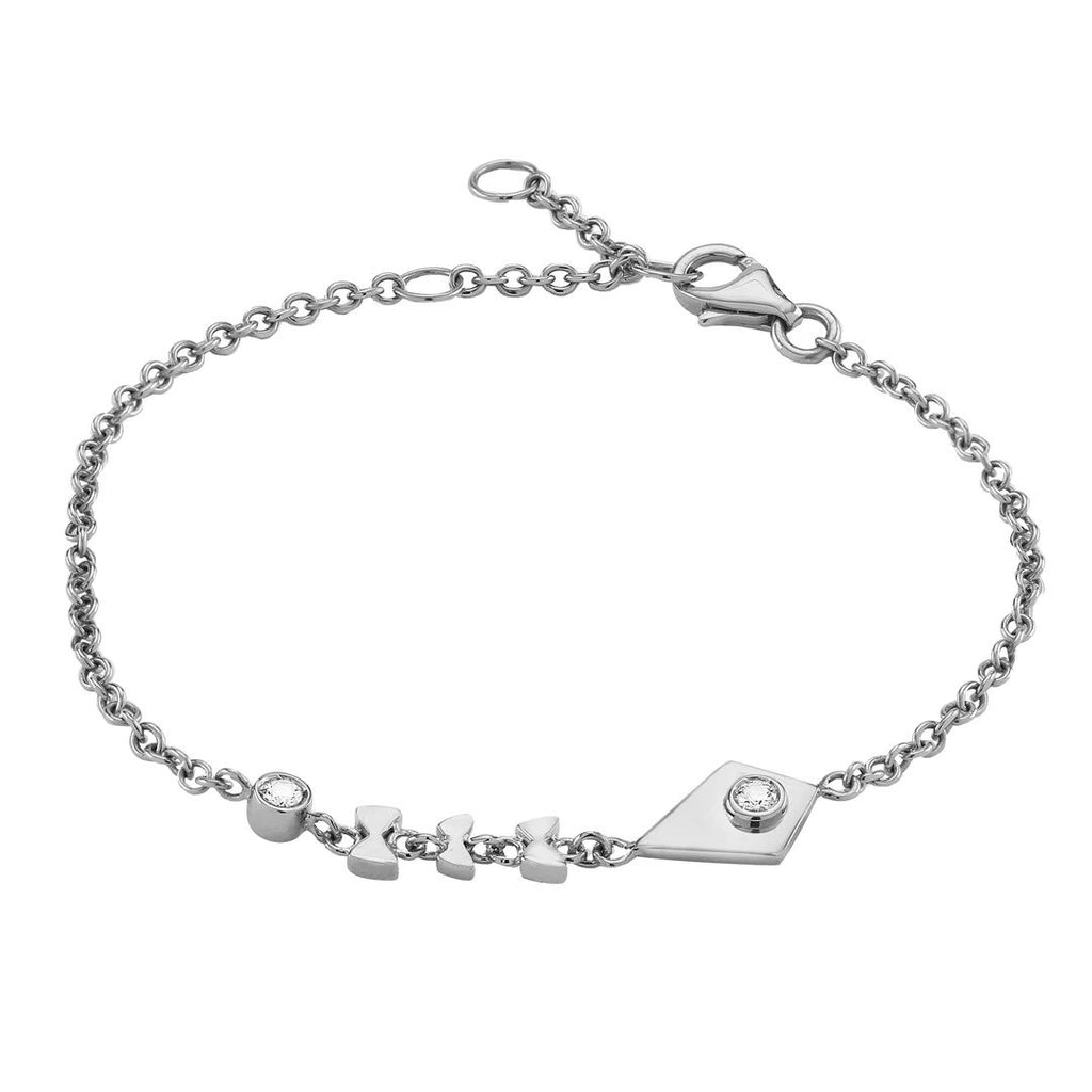 Kite 18K Whitegold Bracelet w. Diamonds