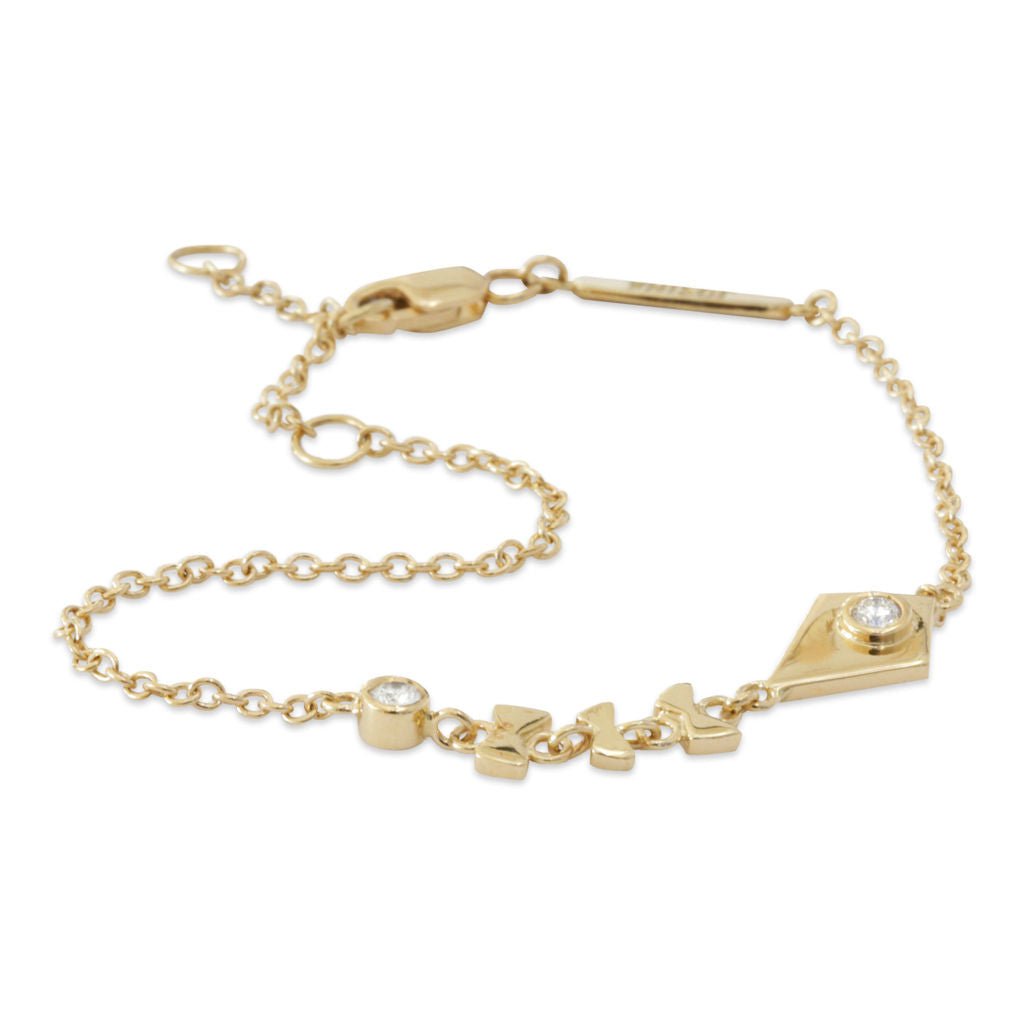 Kite Armband 18K vergoldet I Diamanten