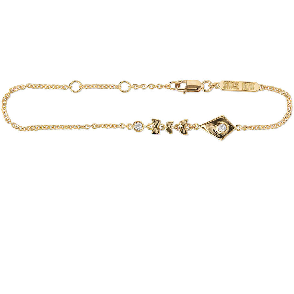 Kite Armband 18K vergoldet I Diamanten